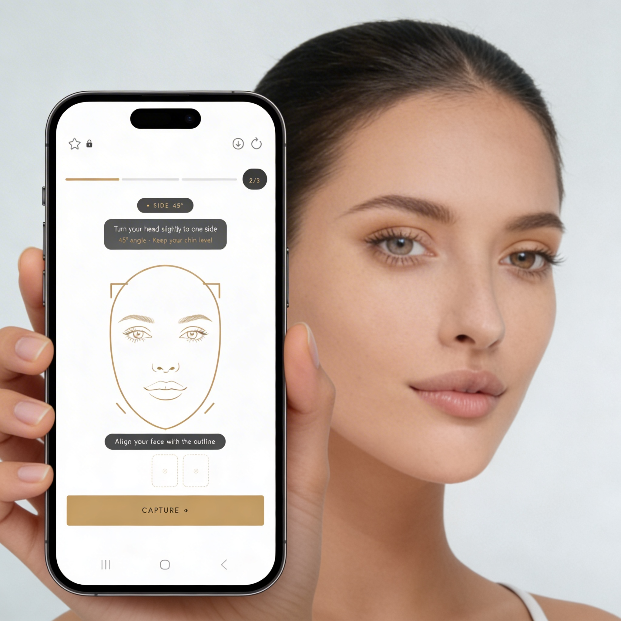 AI skin analysis on smartphone — Akmata