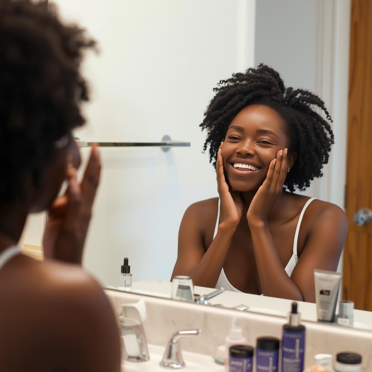 Confident skincare routine